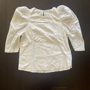 A New Day White Women’s Eyelet Top, XS